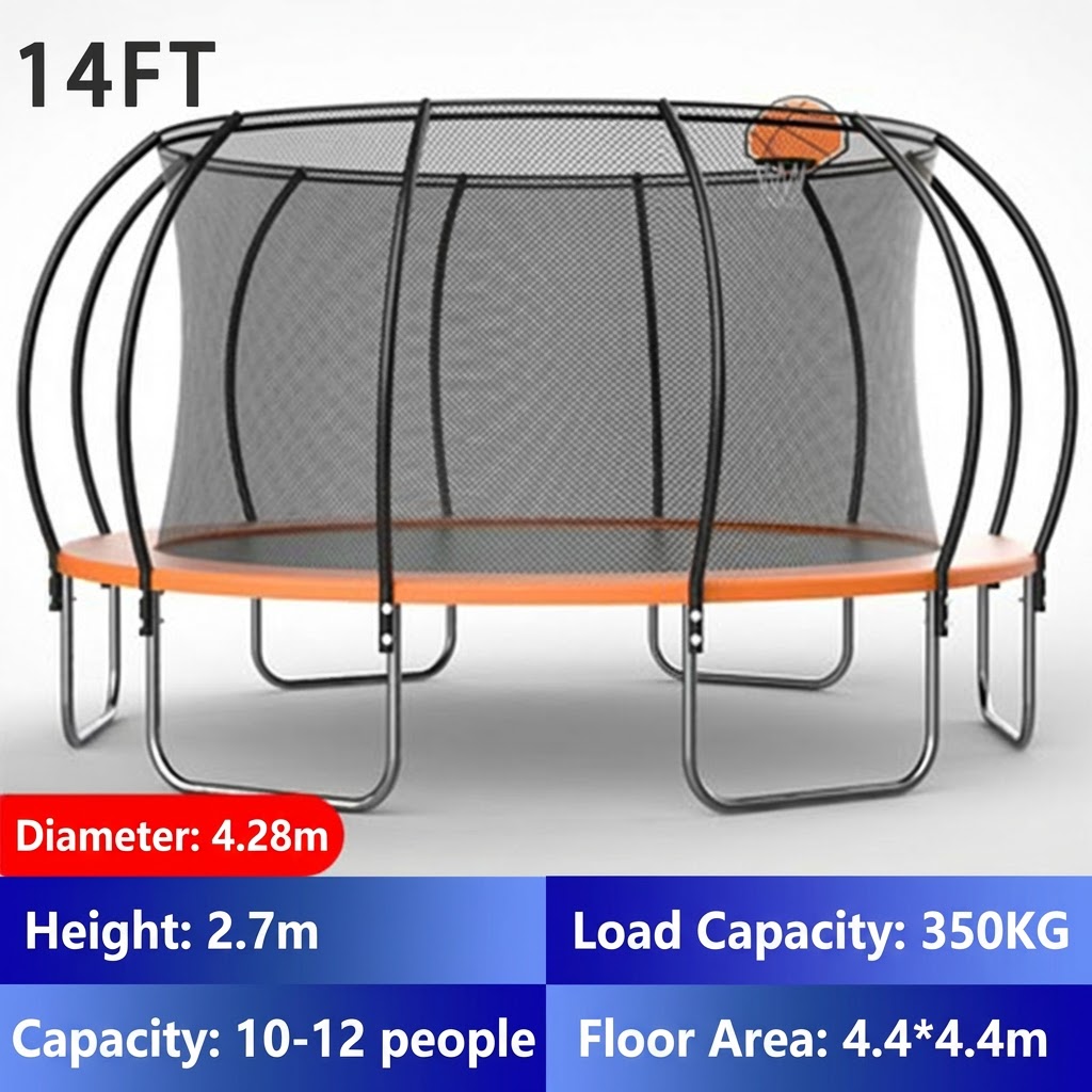 Kids Outdoor Gym - Factory Price 6-16ft Pumpkin Trampoline with