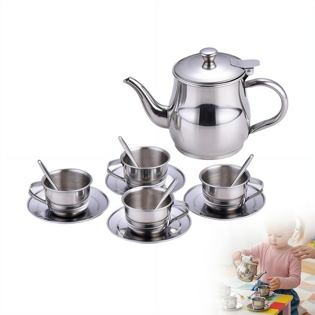 Kids Outdoor Kitchen Diy - Kids Stainless Steel Tea Set Tableware