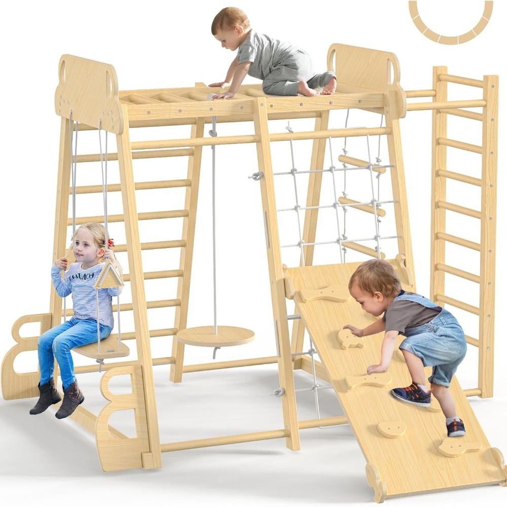 Kids Outdoor Gym - Indoor Jungle Gym 9-in-1 Playground Kids