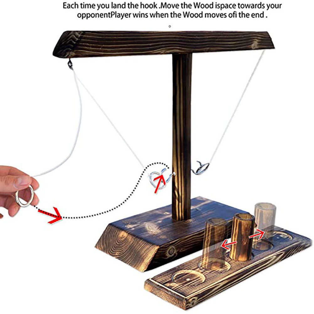 Kids Outdoor Ladder - Ring Toss Games for Kids Adults