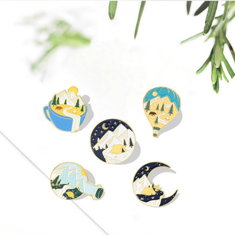 Kids Outdoor Gifts - Camping Adventure Enamel Pins Custom Outdoors