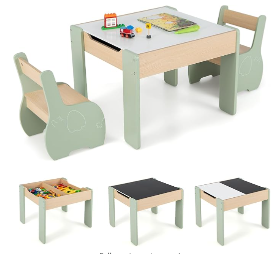 Kids Outdoor Table And Chair Set - Children's Modern Wooden Table and Chair