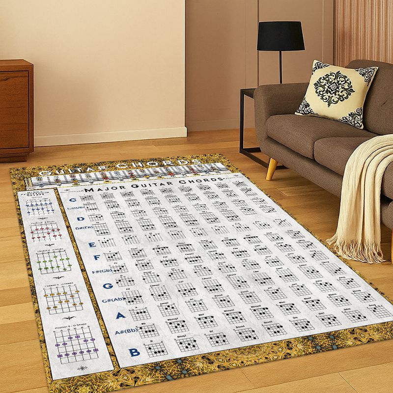 Kids Outdoor Music - Music Theory Chart Guitar Chords Carpet