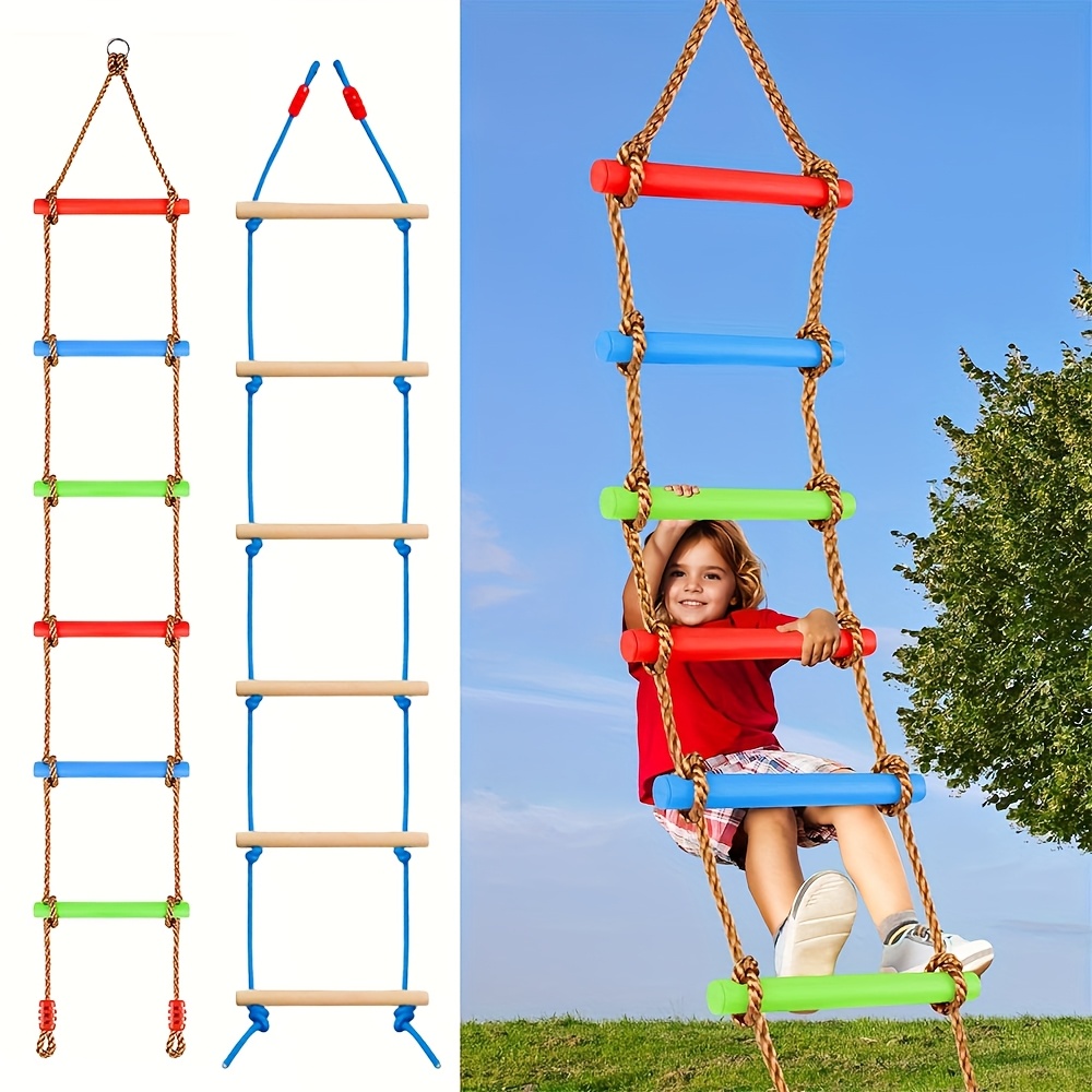 Kids Outdoor Ladder - 1pc Colorful Kid Climbing Ladder Swing