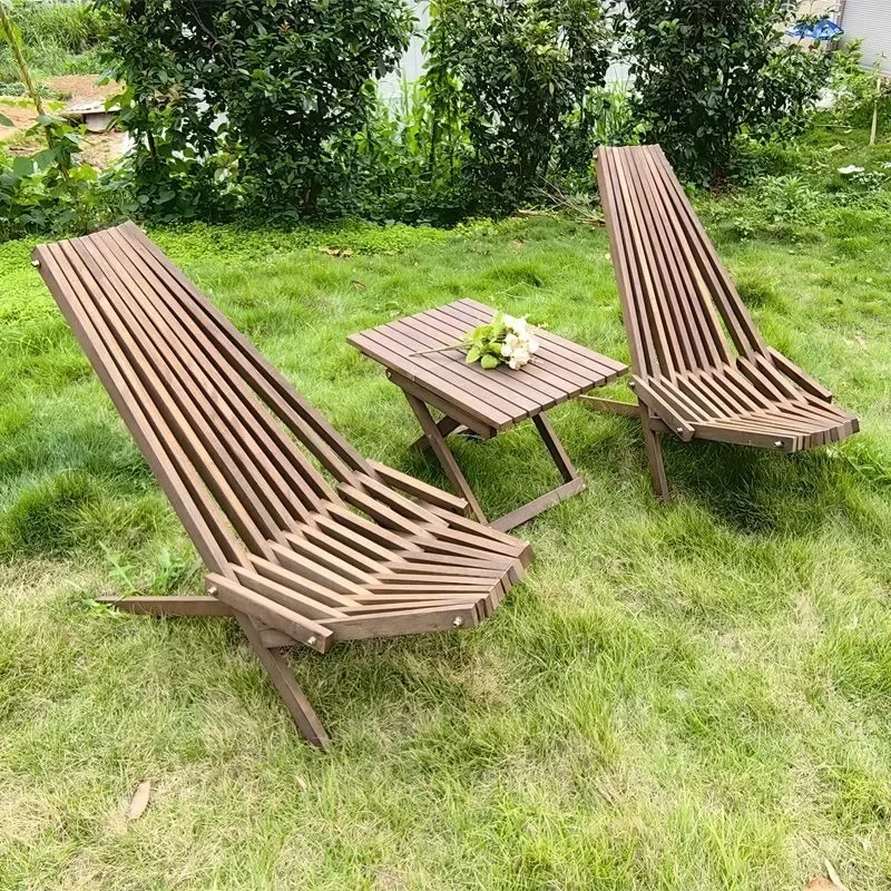 Kids Outdoor Wooden Table - Folding Stool Folding Table Matching Table