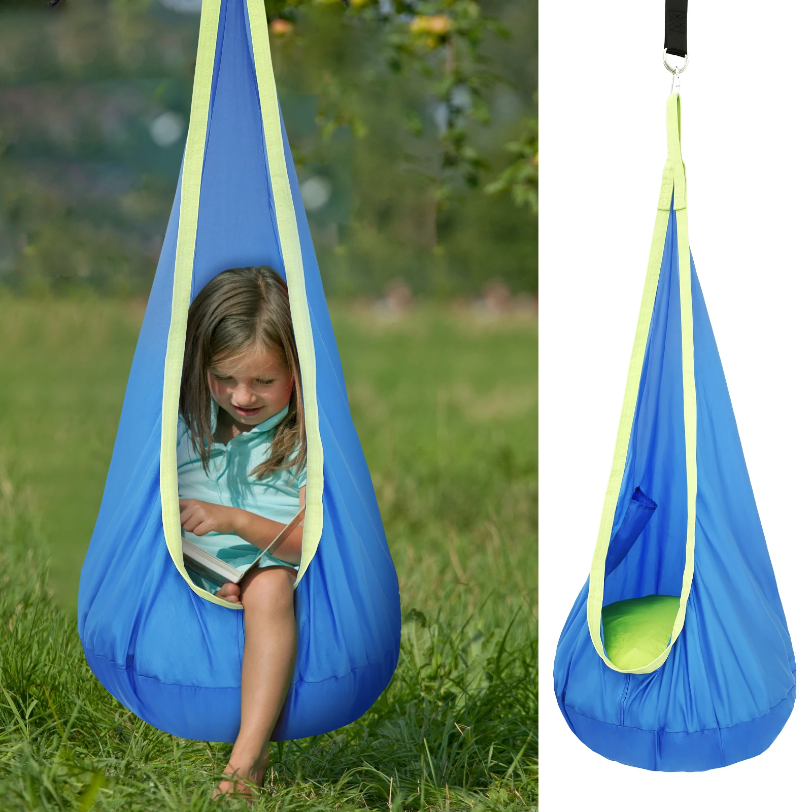 Kids Outdoor Hammock Swing - Chair Sensory Swing Chair Kids Pod