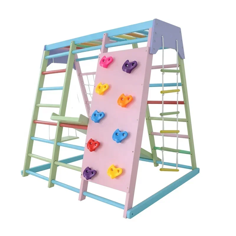 Kids Outdoor Gym - Kids Wooden Climbing Frame Indoor Set