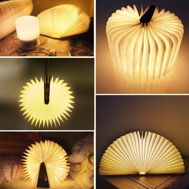 3D Folding Creative LED Night  - Kids Outdoor Wooden Table ulasan dan harga