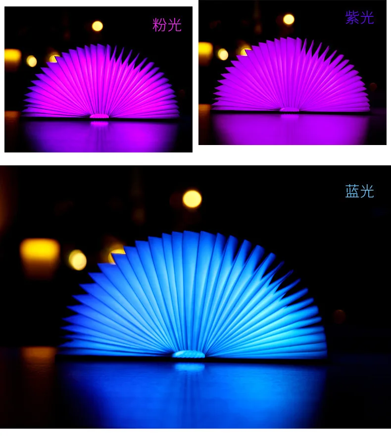 3D Folding Creative LED Night  - Kids Outdoor Wooden Table ulasan dan harga