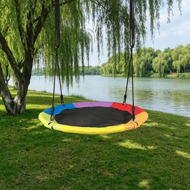 Circular Oxford Net Canvas Kid - Kids Outdoor Hammock Swing ulasan dan harga