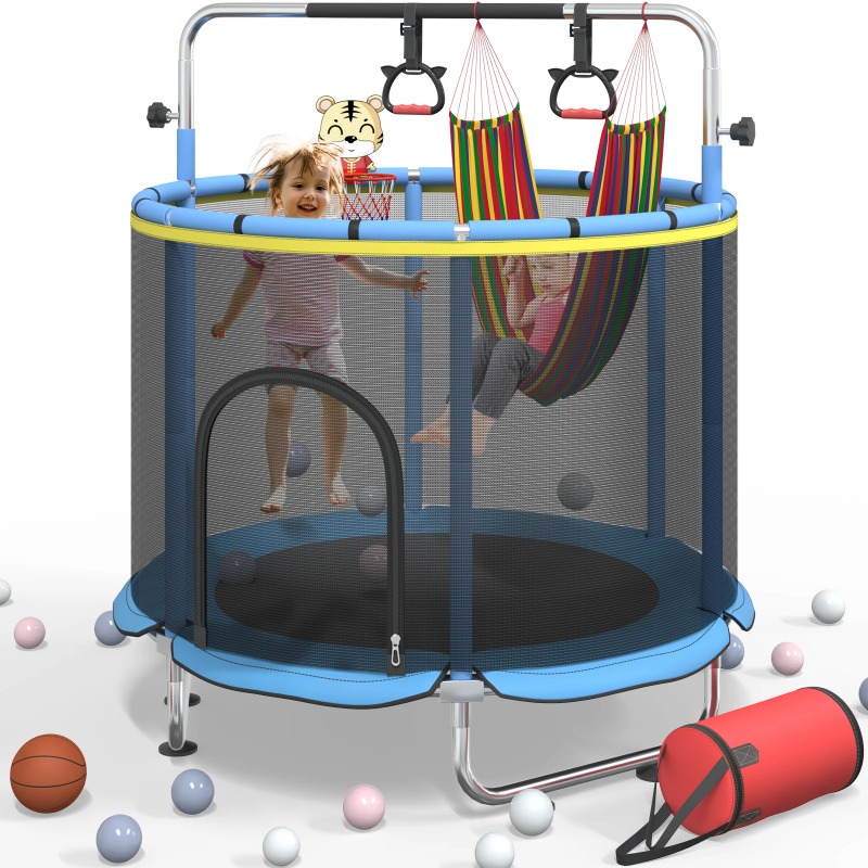 5FT Toddler Trampoline 8-in-1  - Kids Outdoor Hammock Swing ulasan dan harga