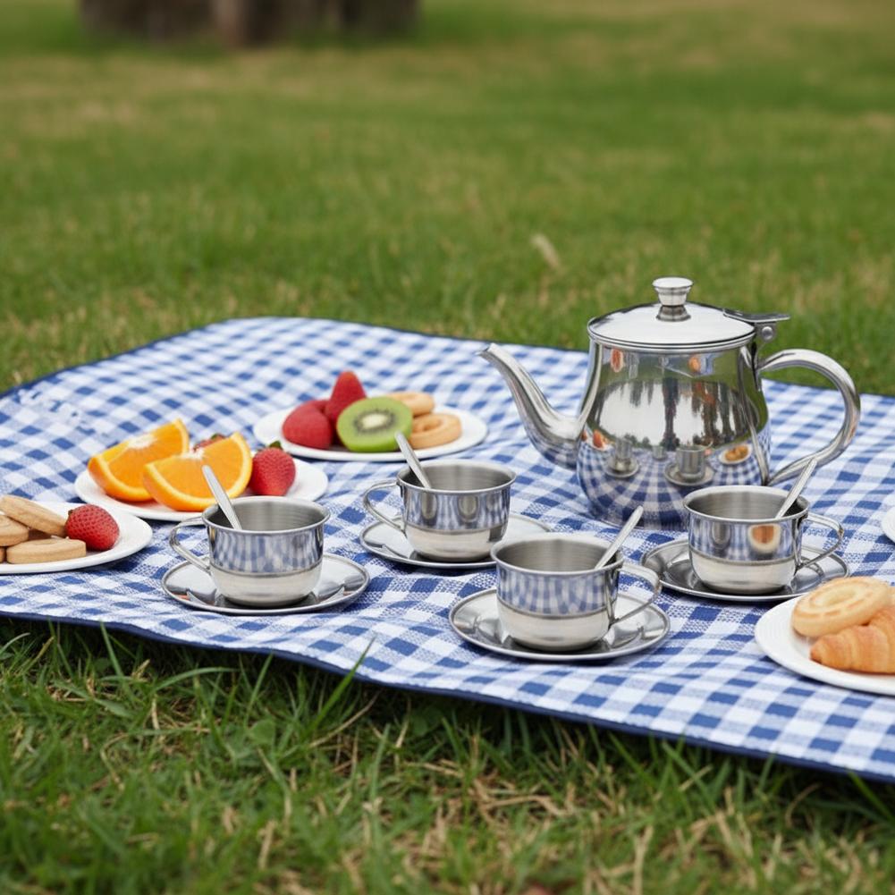 Kids Stainless Steel Tea Set T - Kids Outdoor Kitchen Diy ulasan dan harga