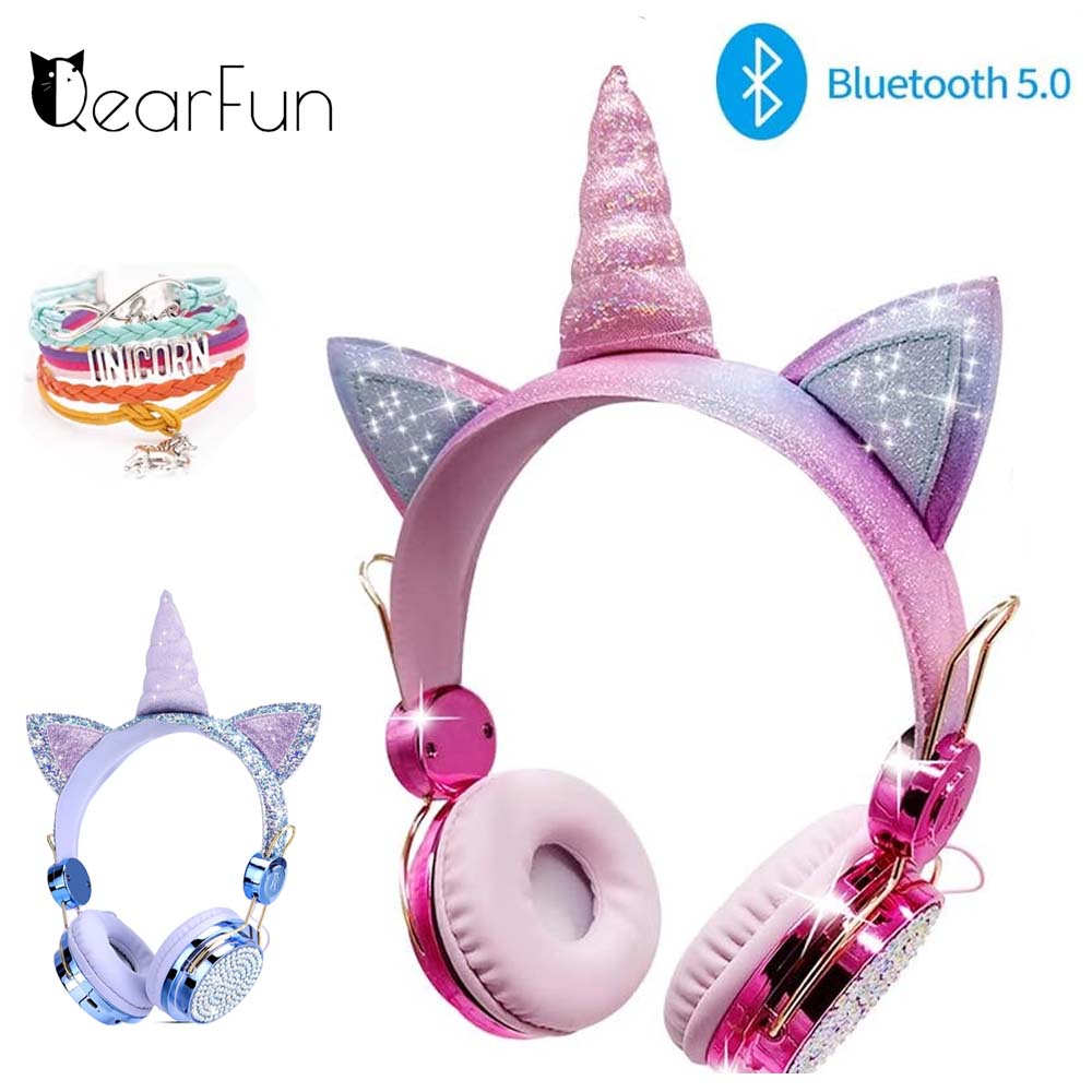 Cute Unicorn Wireless Earphone - Kids Outdoor Music ulasan dan harga