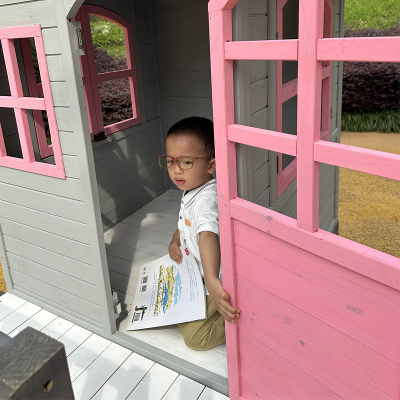 Outdoor large slide kids woode - Kids Outdoor Treehouse ulasan dan harga