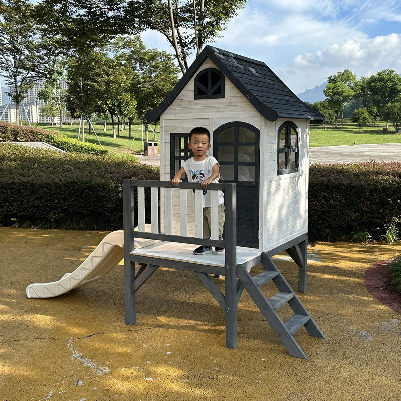 Outdoor large slide kids woode - Kids Outdoor Treehouse ulasan dan harga