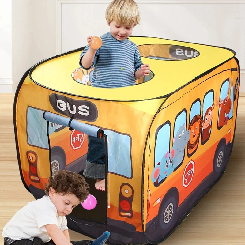 Cartoon Animals Bus Themed Gam - Kids Outdoor Play Tent ulasan dan harga