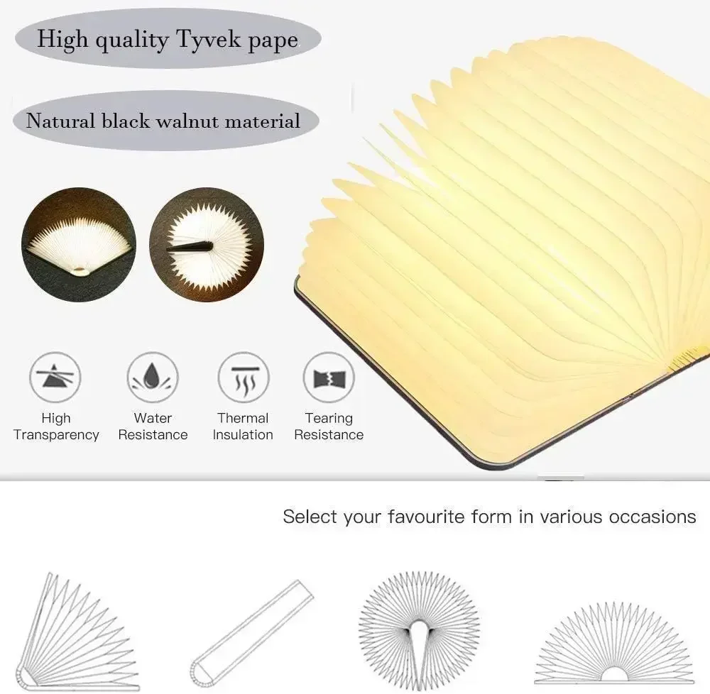 3D Book Light Folding Wooden C - Kids Outdoor Wooden Table ulasan dan harga