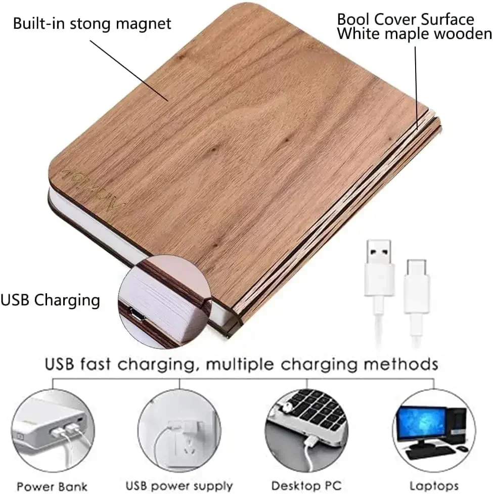3D Book Light Folding Wooden C - Kids Outdoor Wooden Table ulasan dan harga