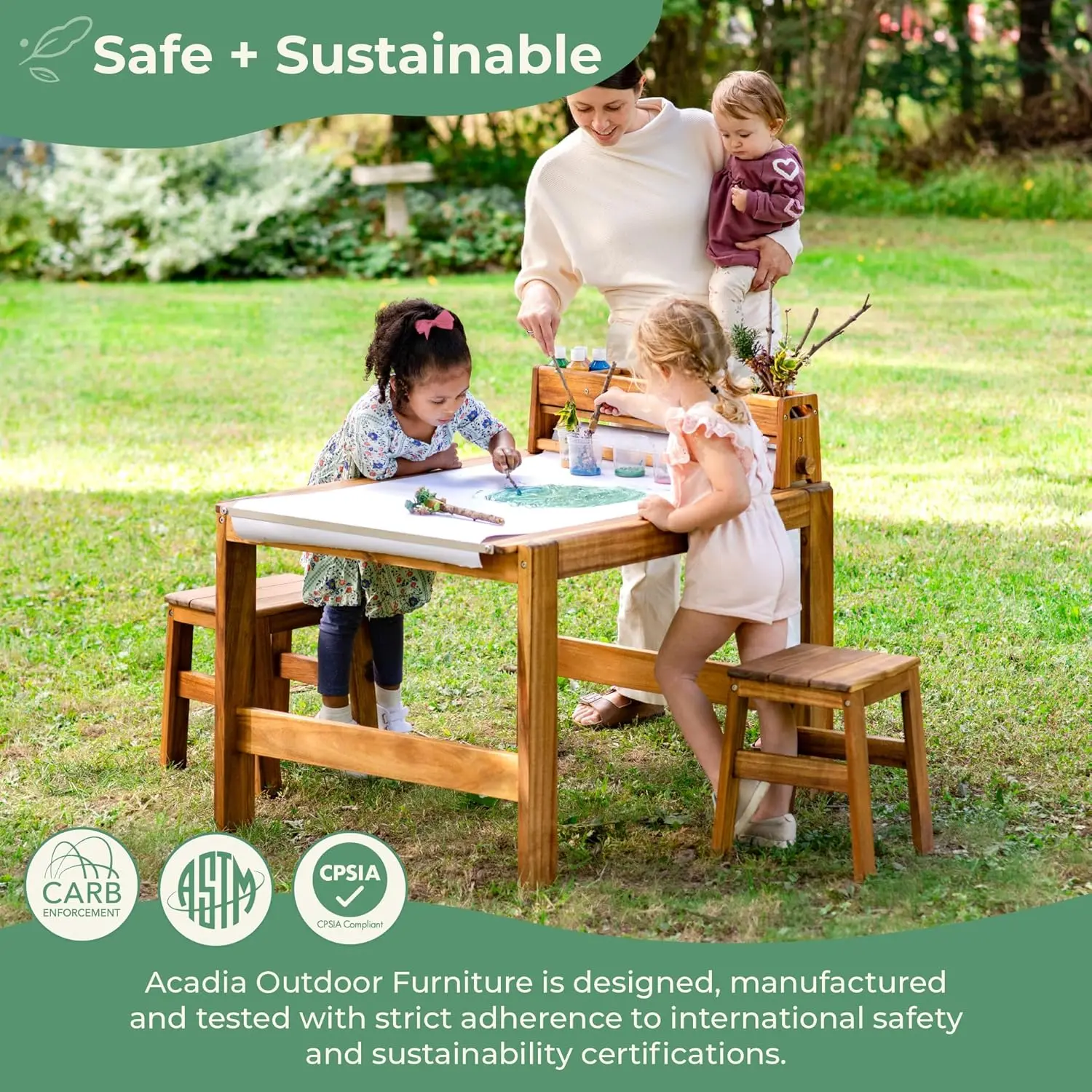 Acadia Outdoor Art Table and S - Kids Outdoor Table And Chair Set ulasan dan harga