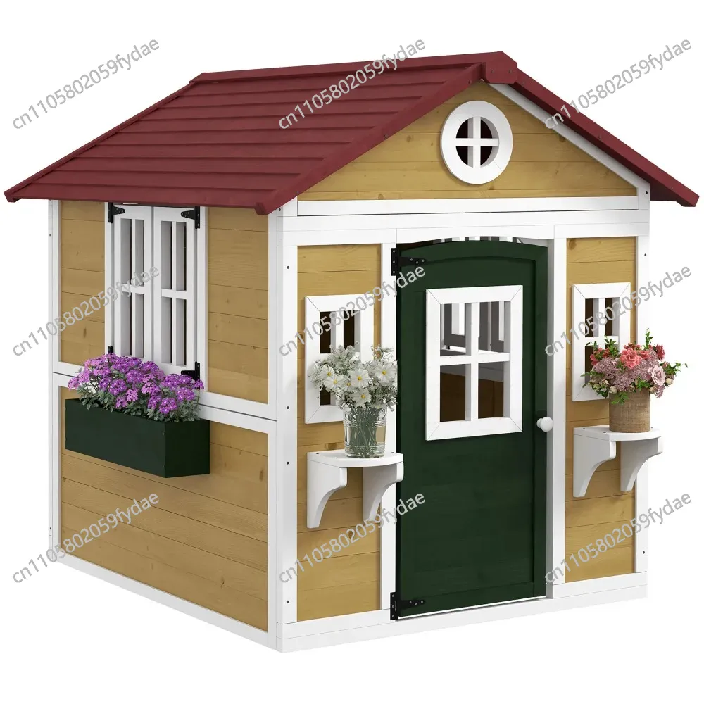 Outdoor Kids Playhouse, Wooden - Kids Outdoor Playhouse ulasan dan harga