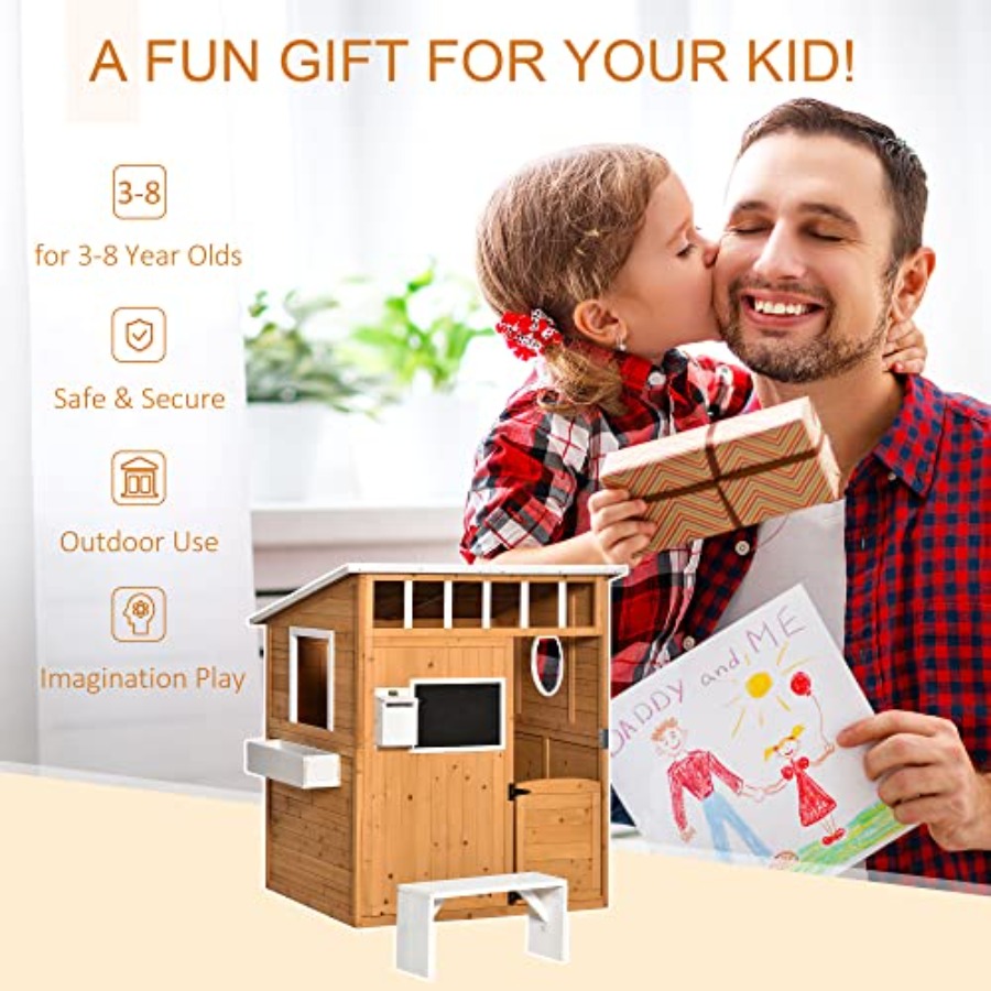 Outdoor Wooden Playhouse For K - Kids Outdoor Playhouse ulasan dan harga
