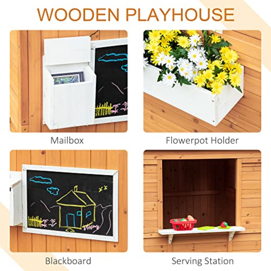 Outdoor Wooden Playhouse For K - Kids Outdoor Playhouse ulasan dan harga