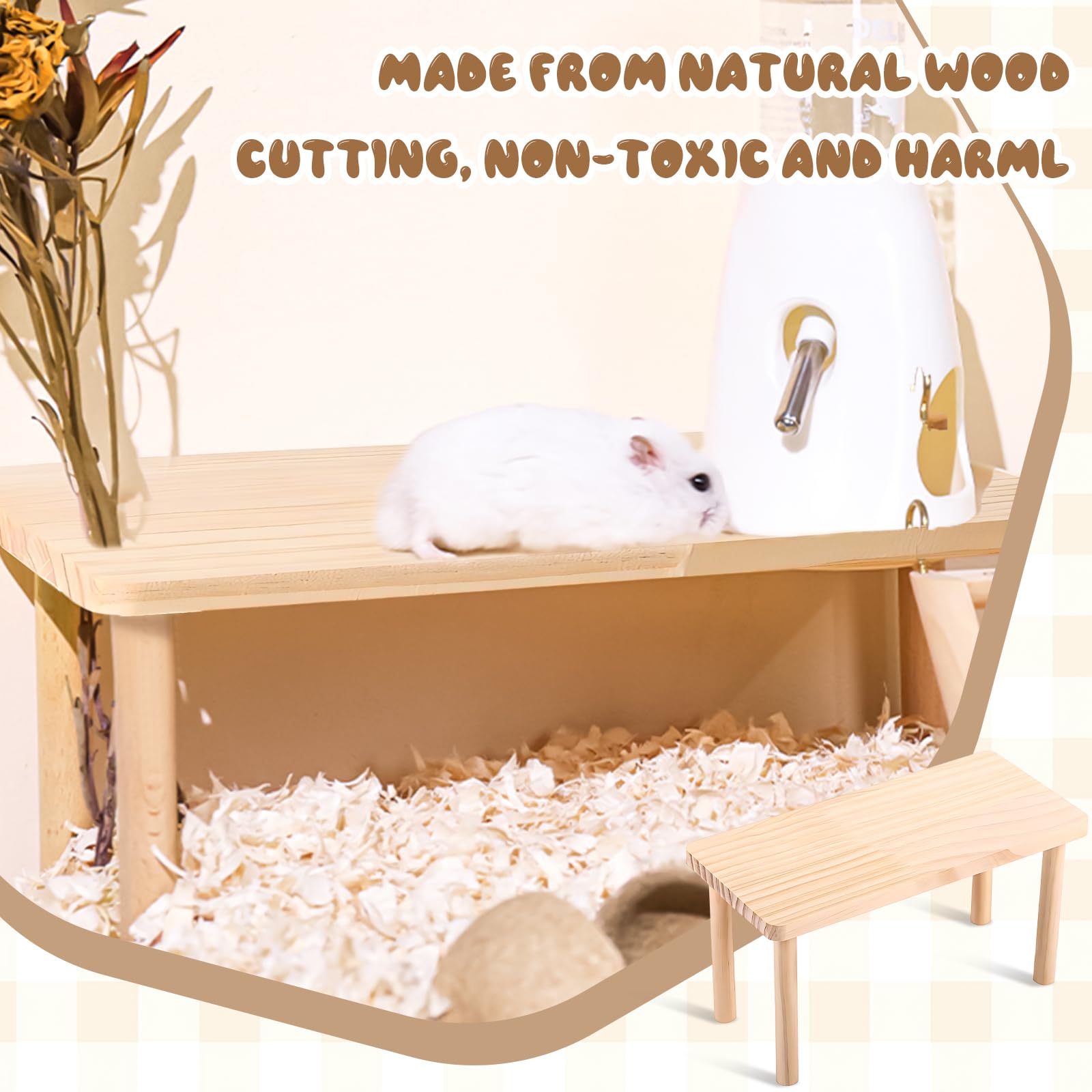 Wooden Hamster Play Table Plat - Kids Outdoor Wooden Table ulasan dan harga