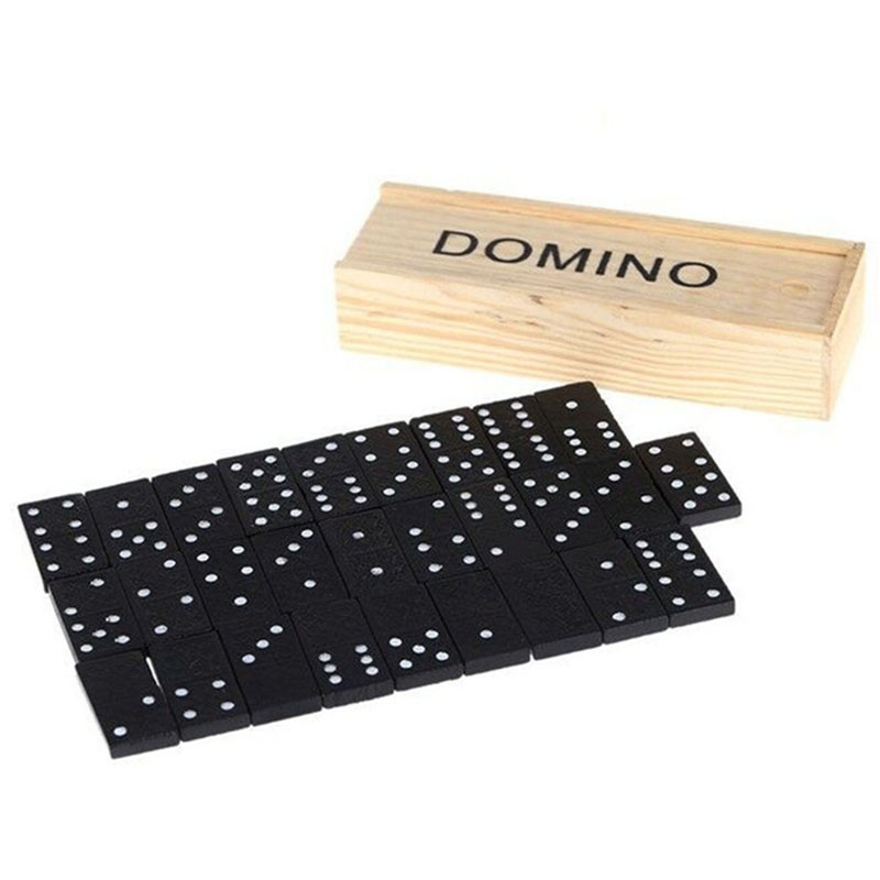 28pcs/Set Wooden Domino Board  - Kids Outdoor Wooden Table ulasan dan harga