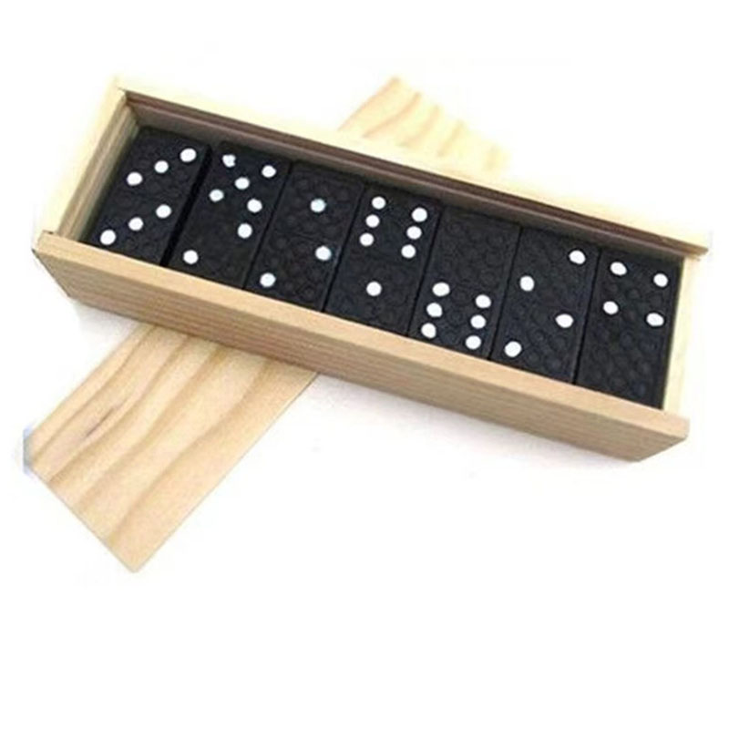 28pcs/Set Wooden Domino Board  - Kids Outdoor Wooden Table ulasan dan harga