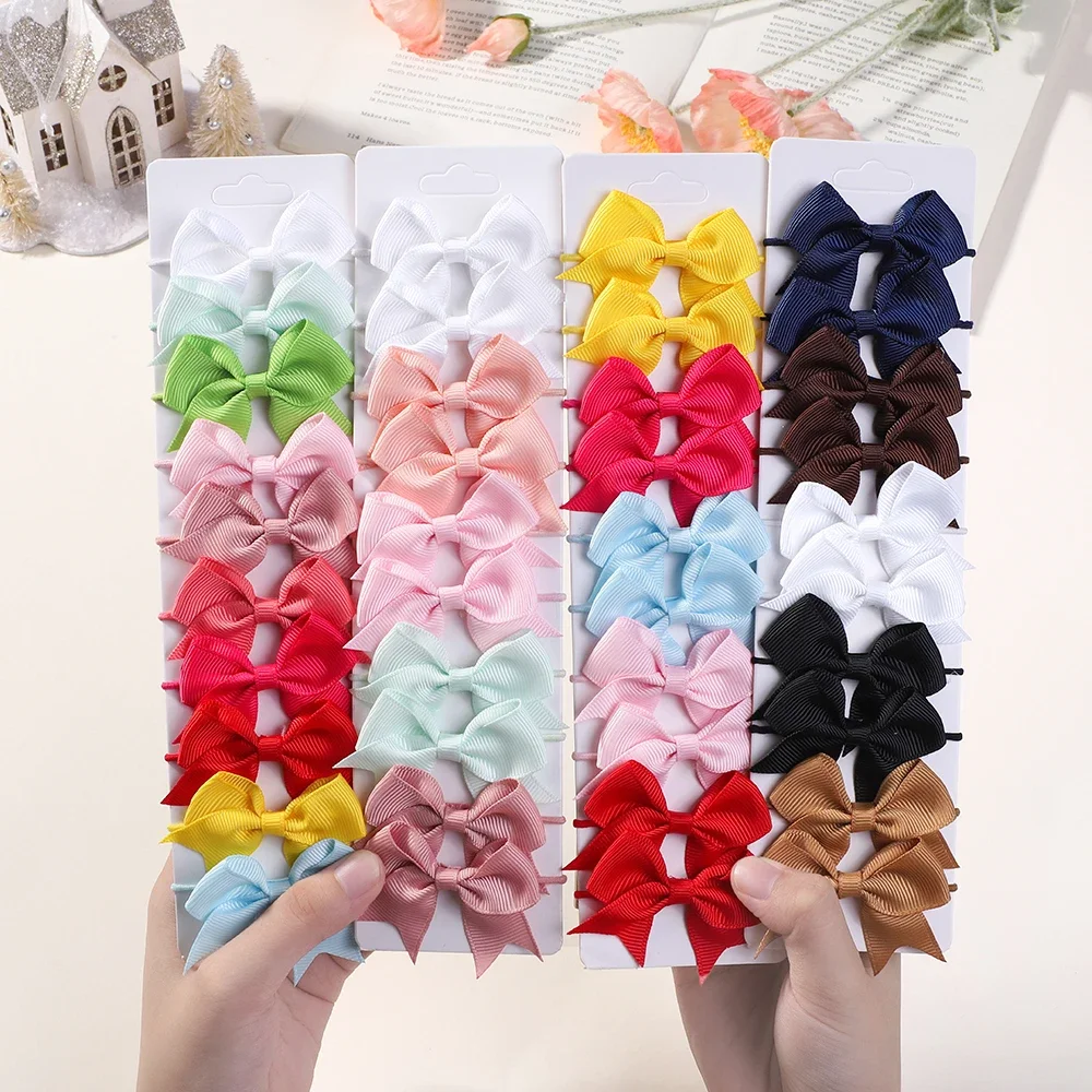10Pcs Bows Elastic Hair rubber - Kids Outdoor Gifts ulasan dan harga
