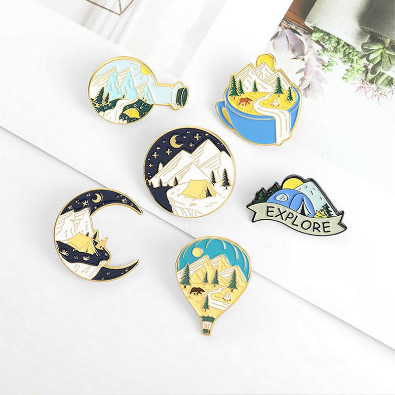 Camping Adventure Enamel Pins  - Kids Outdoor Gifts ulasan dan harga