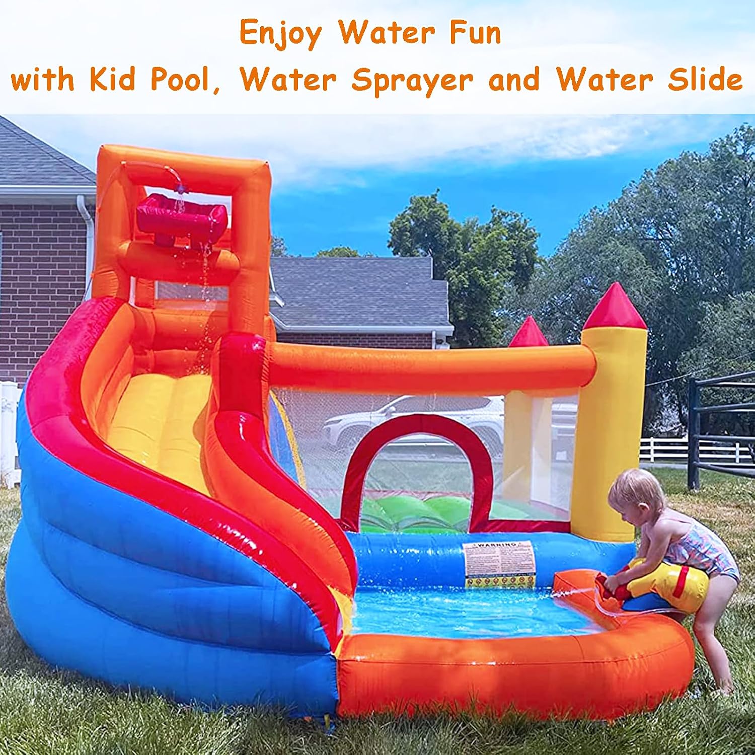 HuaKastro Inflatable Water Sli - Kids Outdoor Playhouse ulasan dan harga