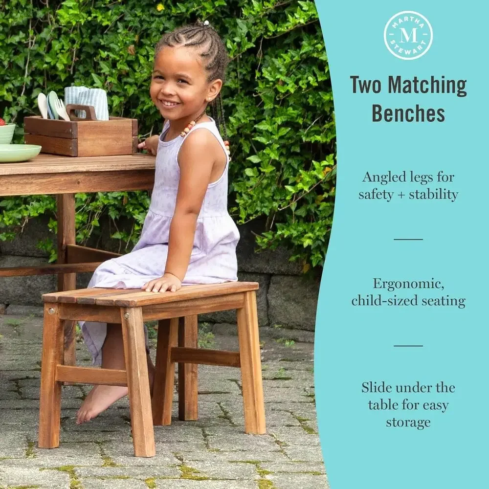 Kids Outdoor Crat Table and 2  - Kids Outdoor Wooden Table ulasan dan harga