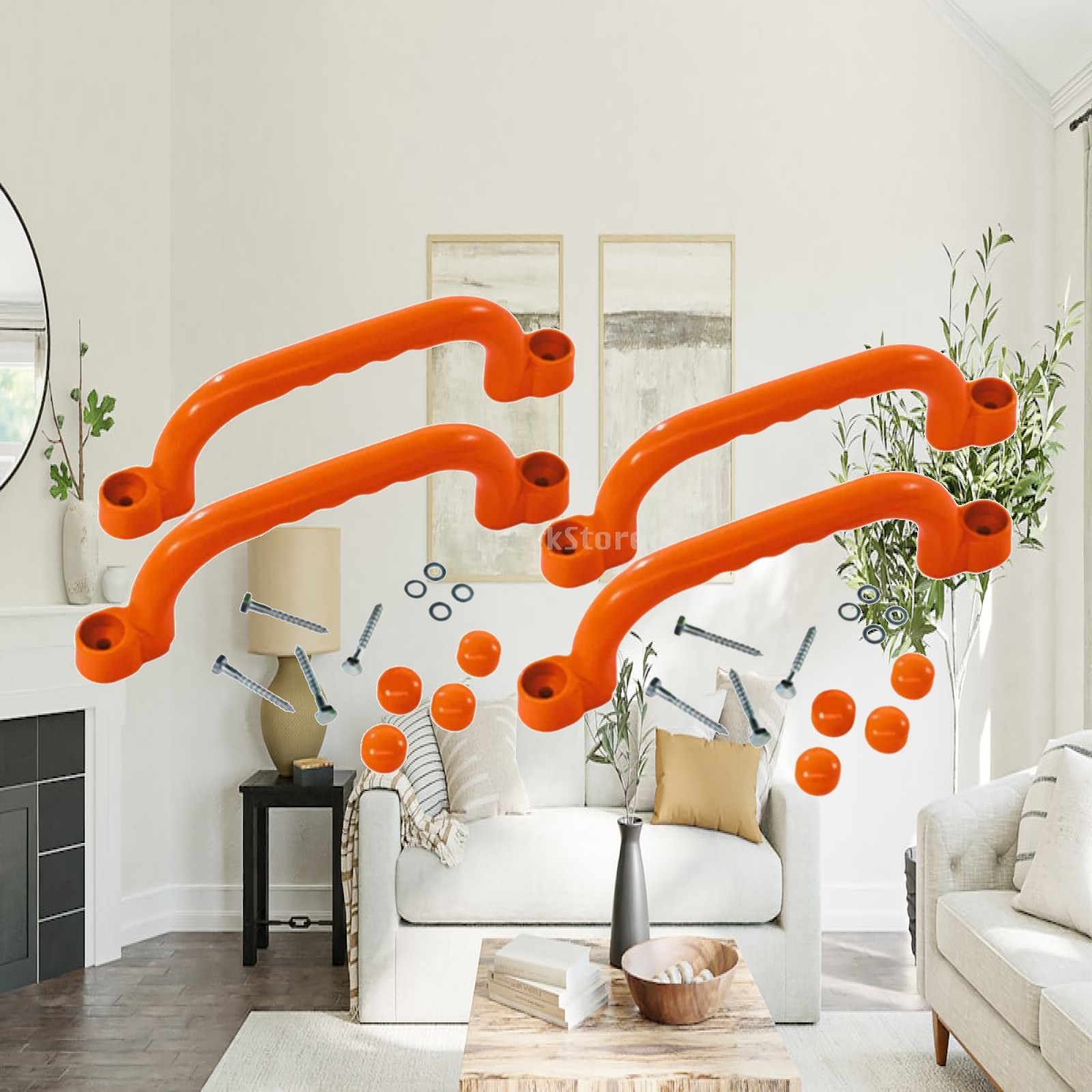 4x Climbing Handles Easy to In - Kids Outdoor Treehouse ulasan dan harga