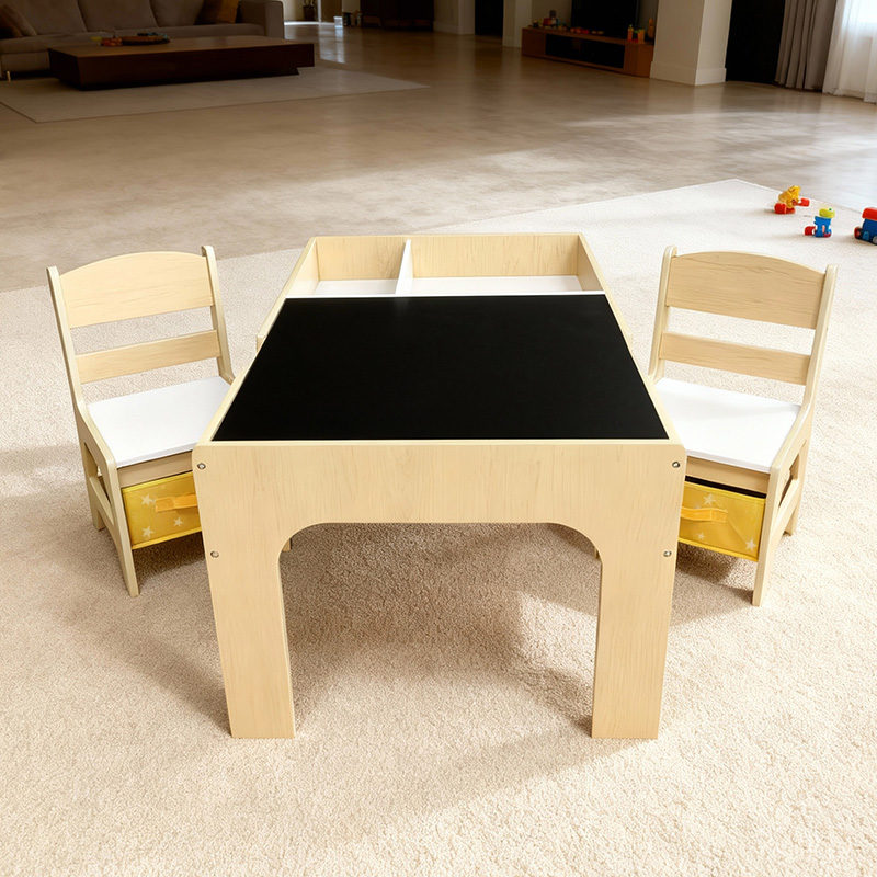 Modern Wooden Kids Table and C - Kids Outdoor Table And Chair Set ulasan dan harga