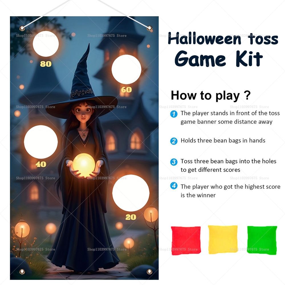 Halloween Theme Bean Bag Toss  - Kids Outdoor Easter Gifts ulasan dan harga