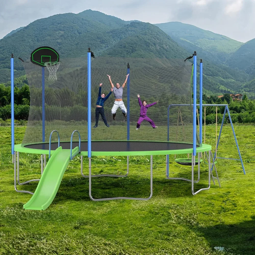 US Shipping 12-14FT Trampoline - Kids Outdoor Ladder ulasan dan harga