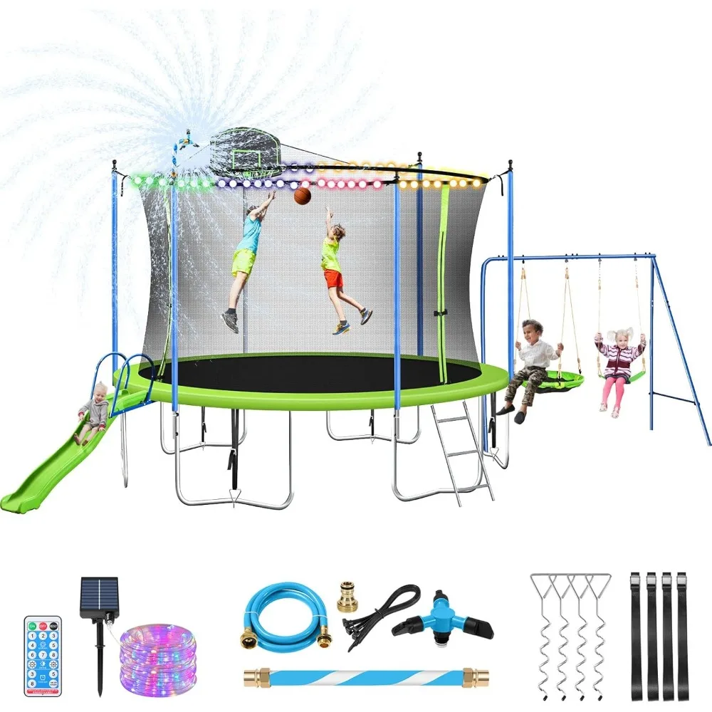 US Shipping 12-14FT Trampoline - Kids Outdoor Ladder ulasan dan harga