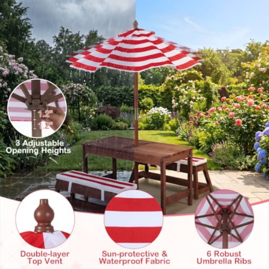 Outdoor kids picnic table for  - Kids Outdoor Wooden Table ulasan dan harga