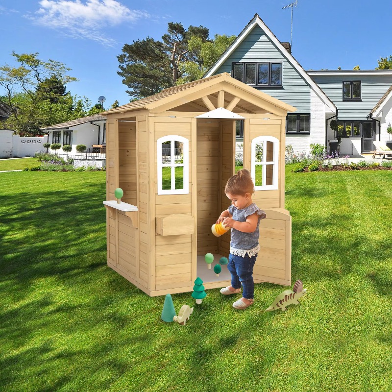 Modern Classic Solid Wood Play - Kids Outdoor Playhouse ulasan dan harga