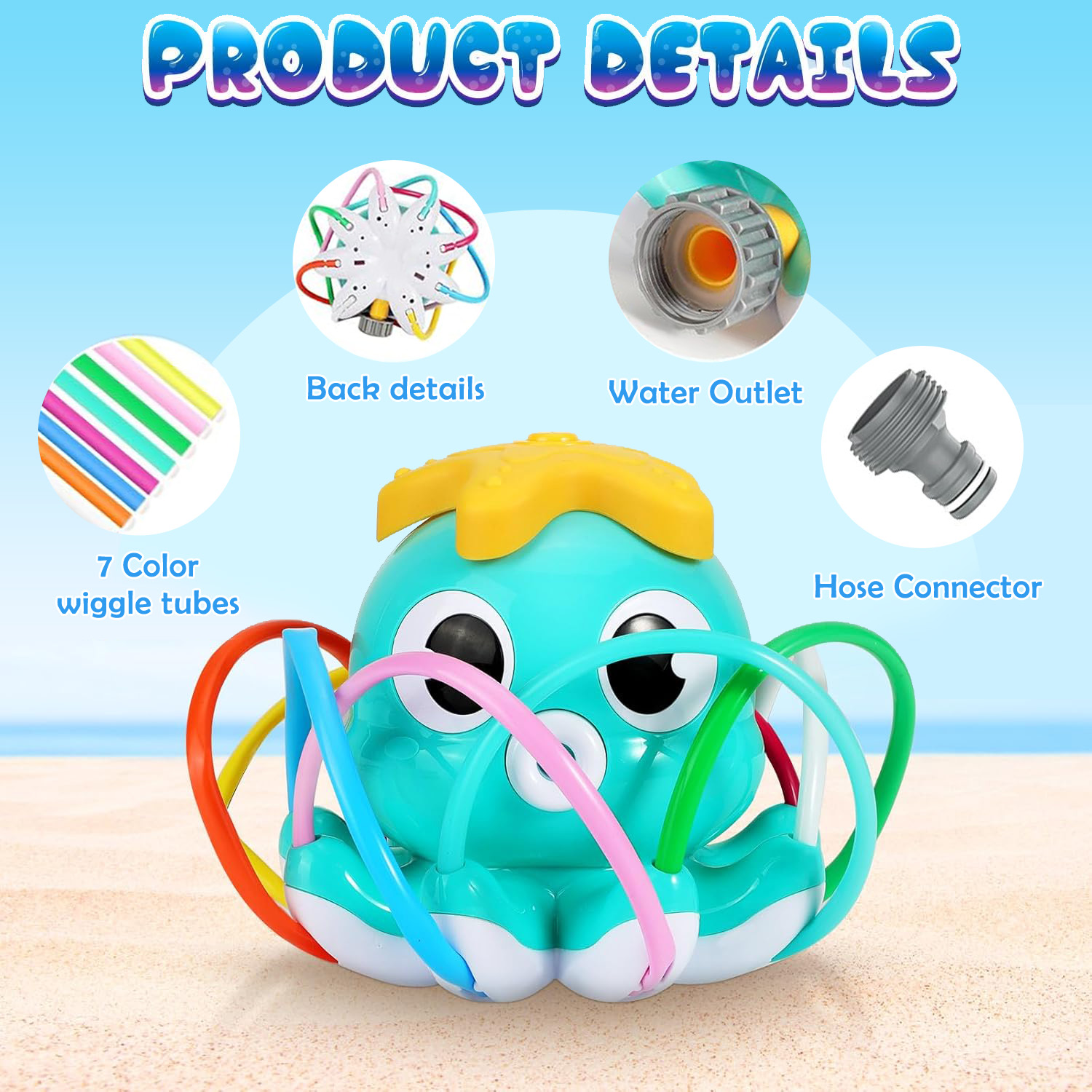Octopus Sprinkler Water Spray  - Kids Outdoor Yard ulasan dan harga