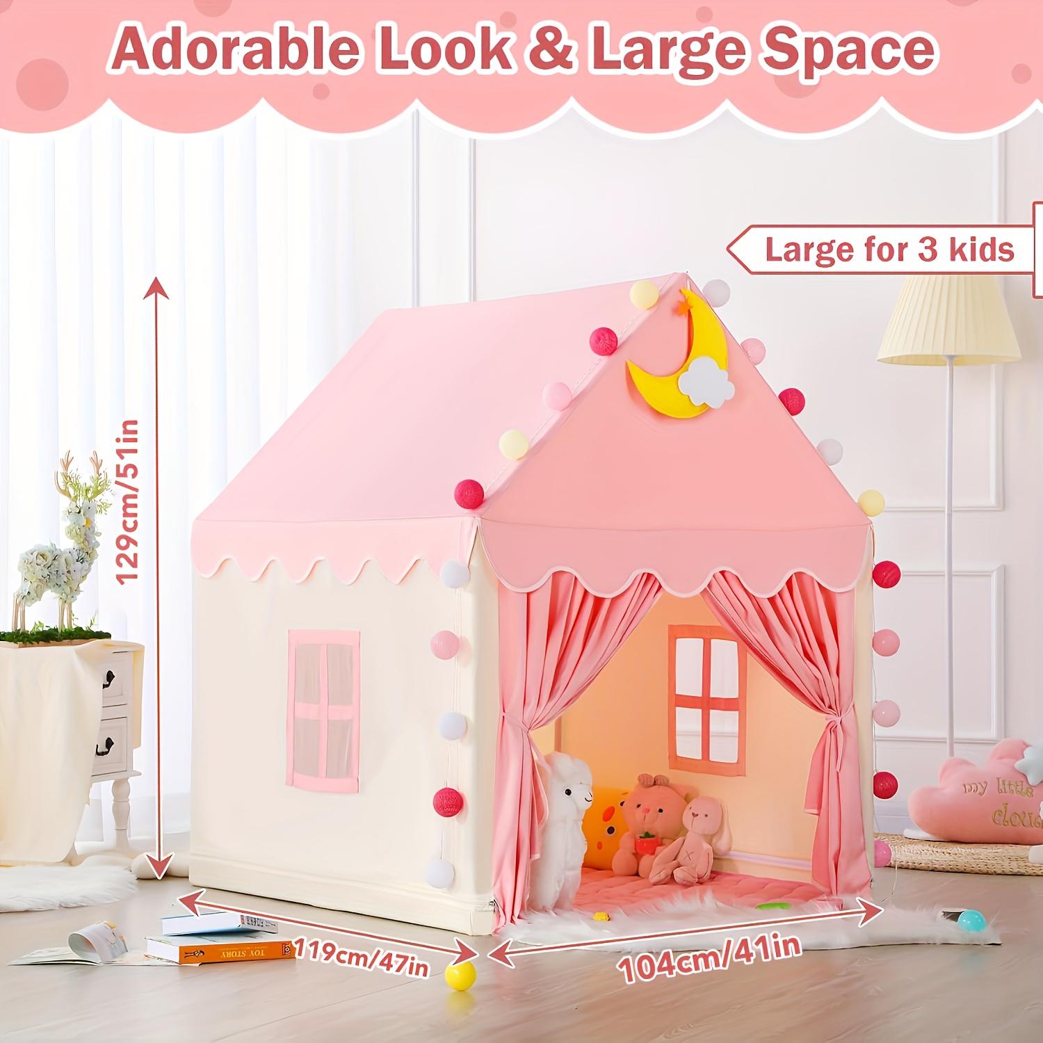 Large Pink Girls & Boys Castle - Kids Outdoor Hideout ulasan dan harga