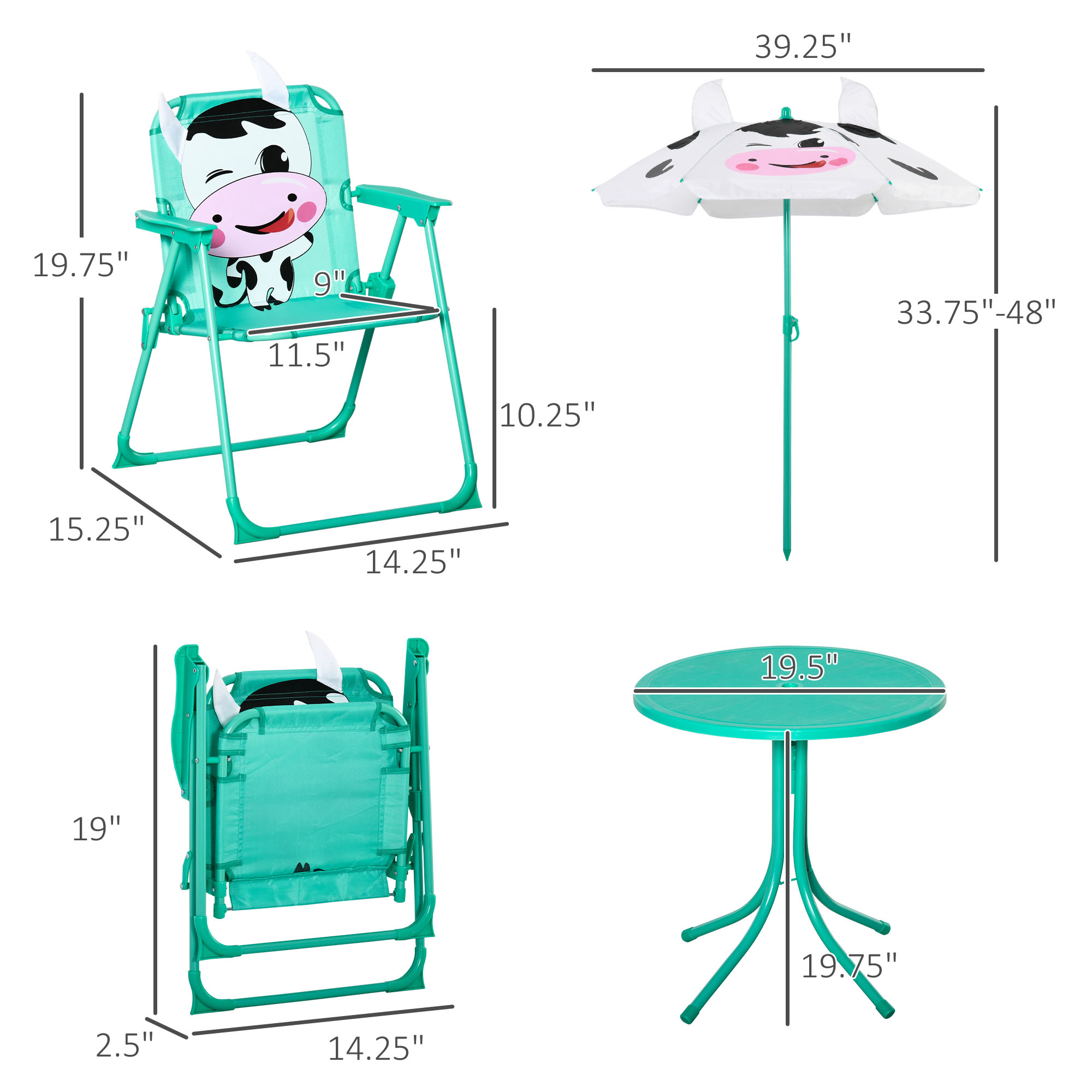 Kids Table and Chair Set, Outd - Kids Outdoor Table And Chair Set ulasan dan harga