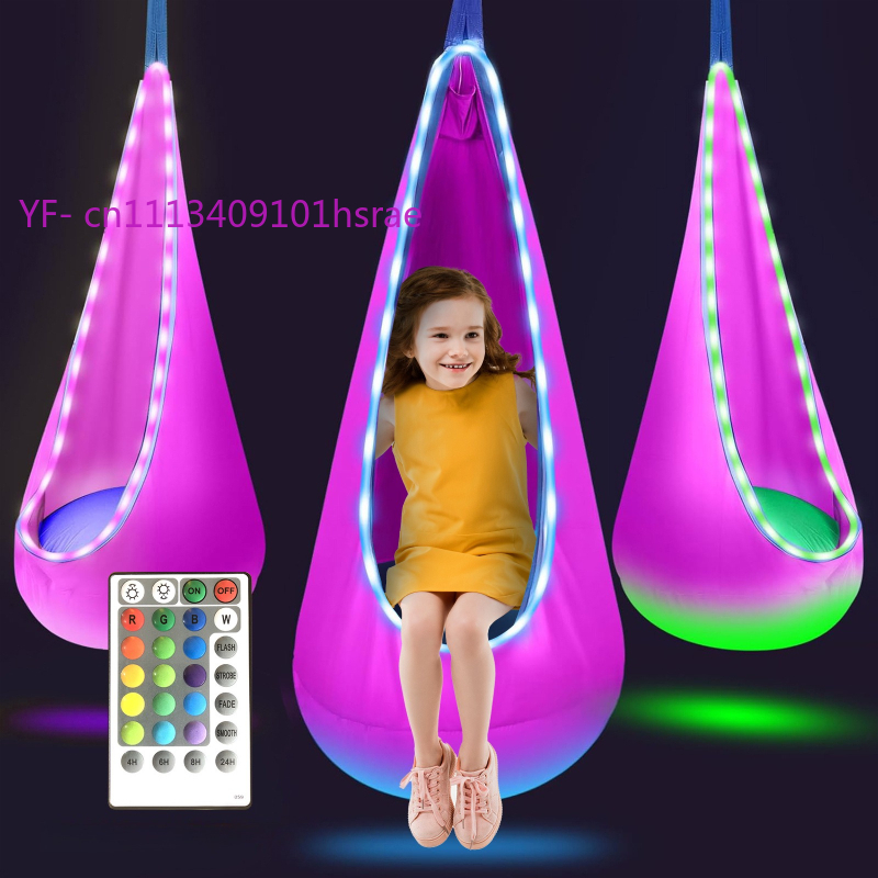 Glowing LED Inflatable Hammock - Kids Outdoor Hammock Swing ulasan dan harga