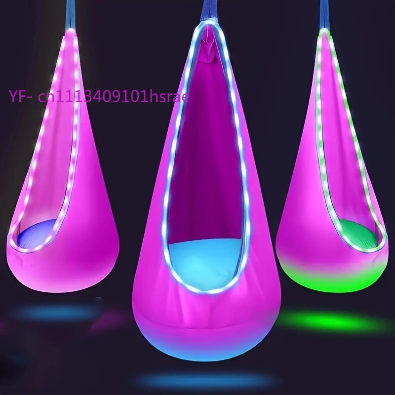Glowing LED Inflatable Hammock - Kids Outdoor Hammock Swing ulasan dan harga