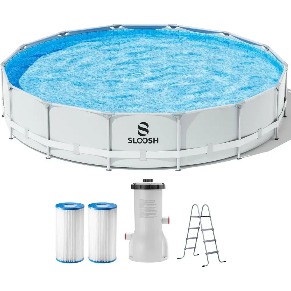 Round 15ft x 42in Outdoor Abov - Kids Outdoor Ladder ulasan dan harga