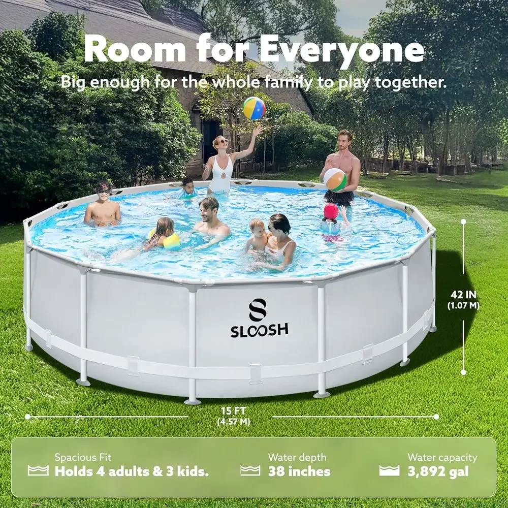 Round 15ft x 42in Outdoor Abov - Kids Outdoor Ladder ulasan dan harga