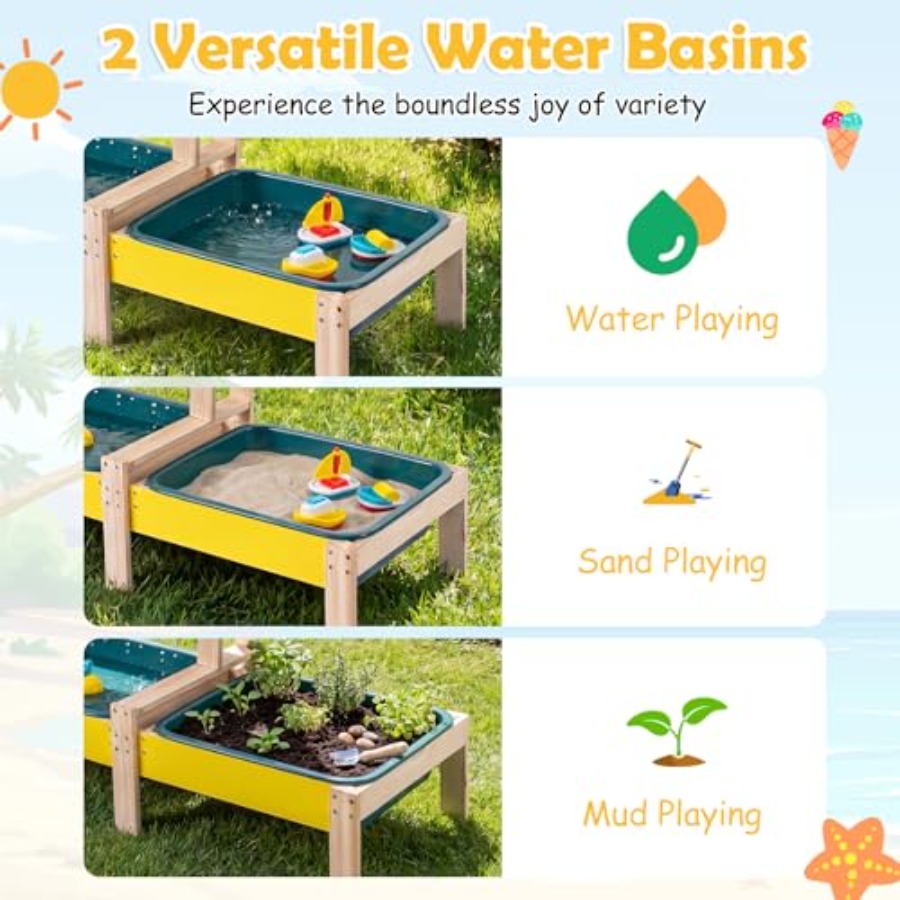 Outdoor kids activity playset  - Kids Outdoor Wooden Table ulasan dan harga