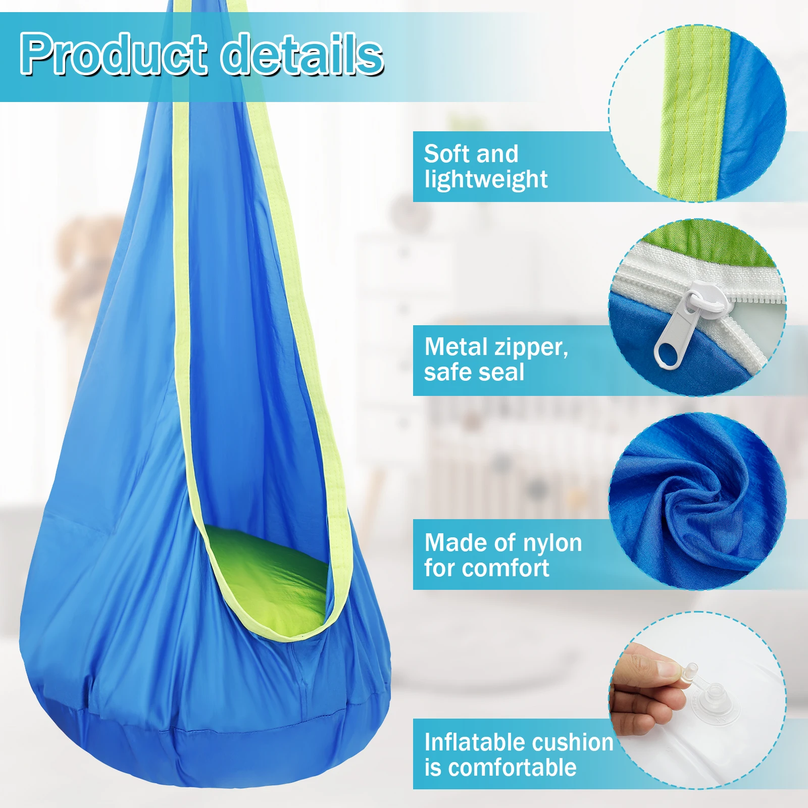 Chair Sensory Swing Chair Kids - Kids Outdoor Hammock Swing ulasan dan harga