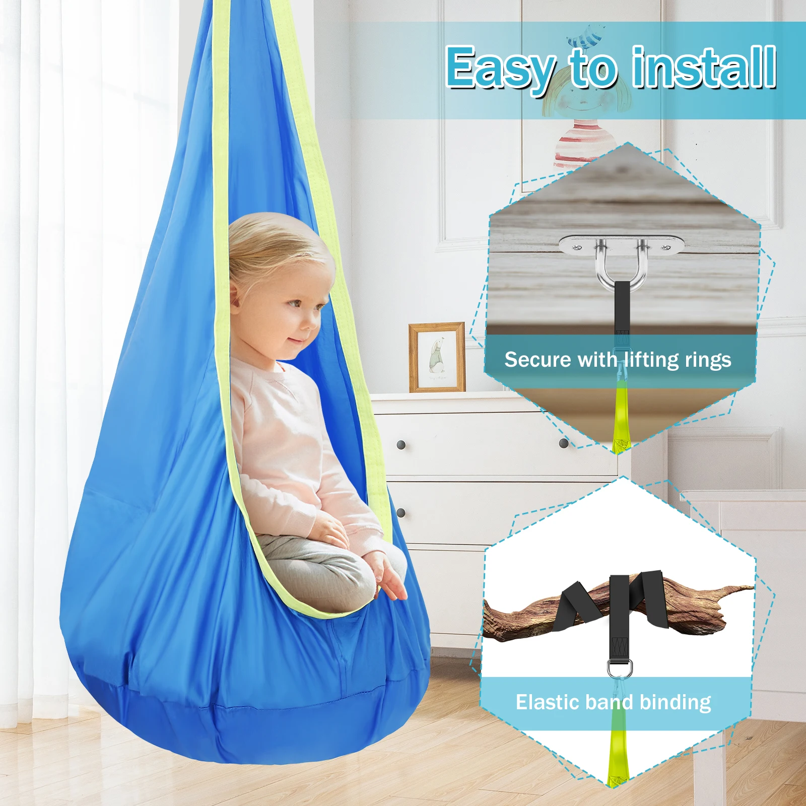 Chair Sensory Swing Chair Kids - Kids Outdoor Hammock Swing ulasan dan harga